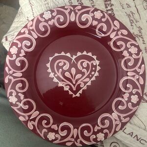 Laurie Gates Ware Heart Design Platter/Decorative Plate